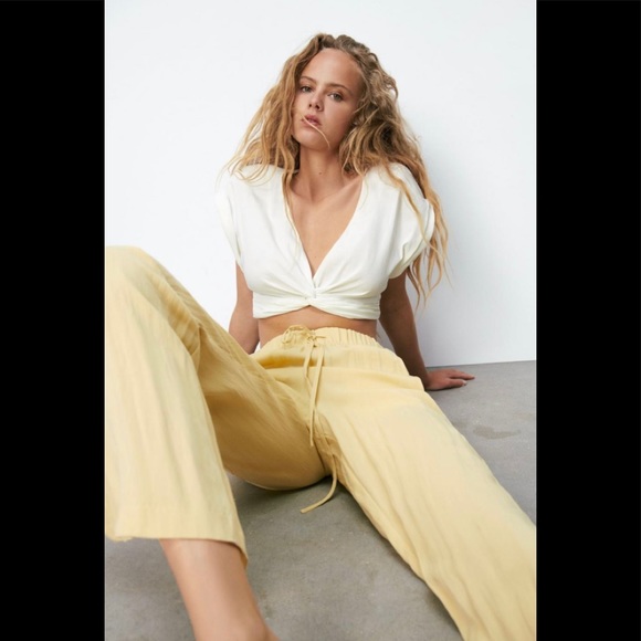 Zara Slit Straight Leg Pants - Picture 4 of 4